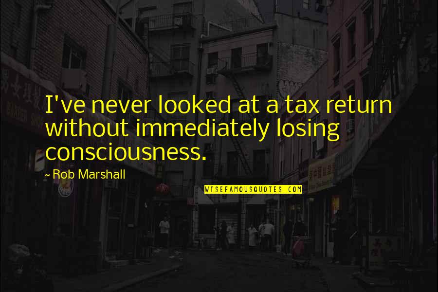 Classic One Liners Quotes By Rob Marshall: I've never looked at a tax return without