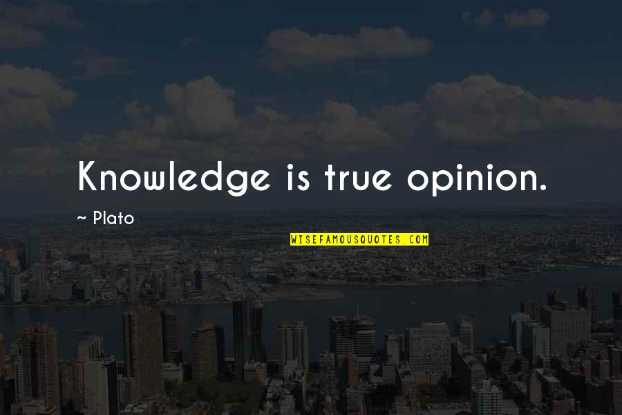 Classifier Quotes By Plato: Knowledge is true opinion.