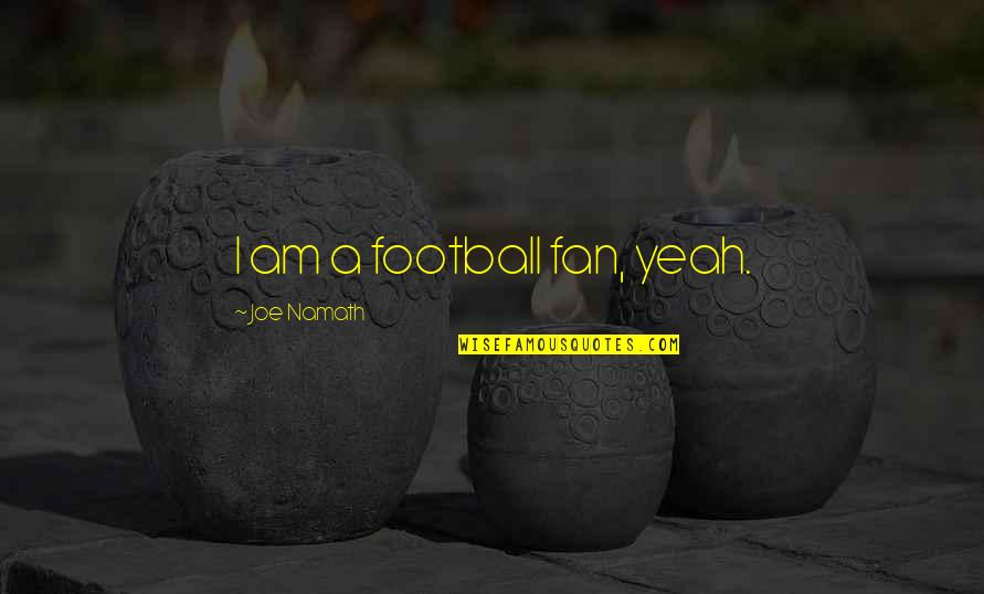 Classy Lady Like Quotes By Joe Namath: I am a football fan, yeah.