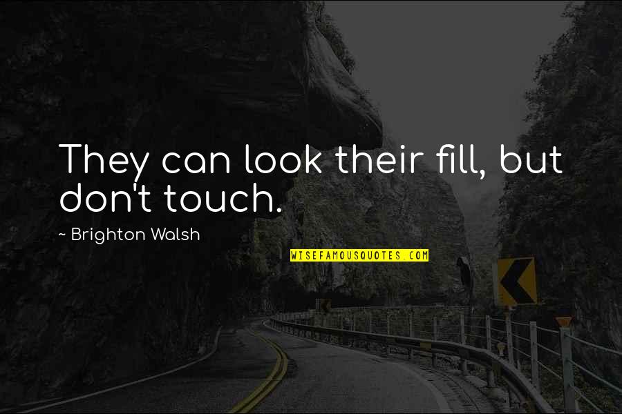 Classy Look Quotes By Brighton Walsh: They can look their fill, but don't touch.