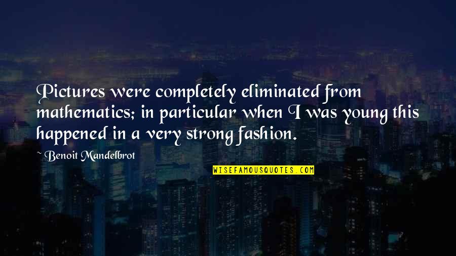 Claude La Colombiere Quotes By Benoit Mandelbrot: Pictures were completely eliminated from mathematics; in particular Claude La Colombiere Quotes By Benoit Mandelbrot: Pictures were completely eliminated from mathematics; in particular