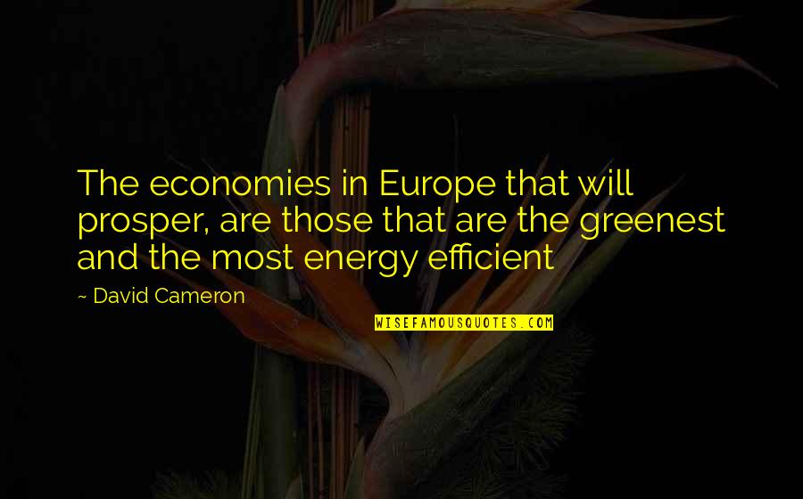 Claude Louis Berthollet Quotes By David Cameron: The economies in Europe that will prosper, are