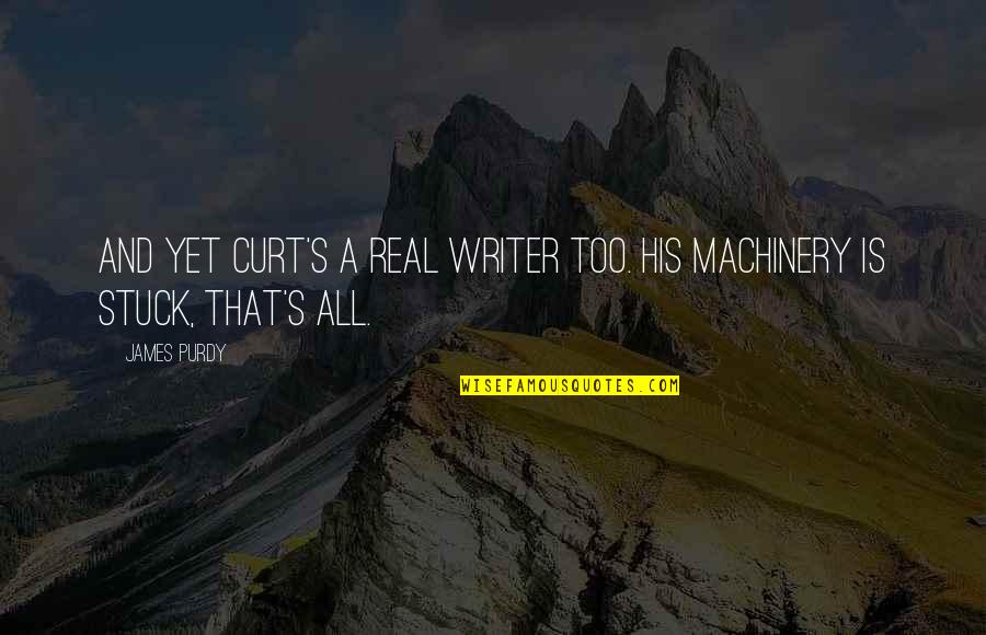 Claudication Pain Quotes By James Purdy: And yet Curt's a real writer too. His