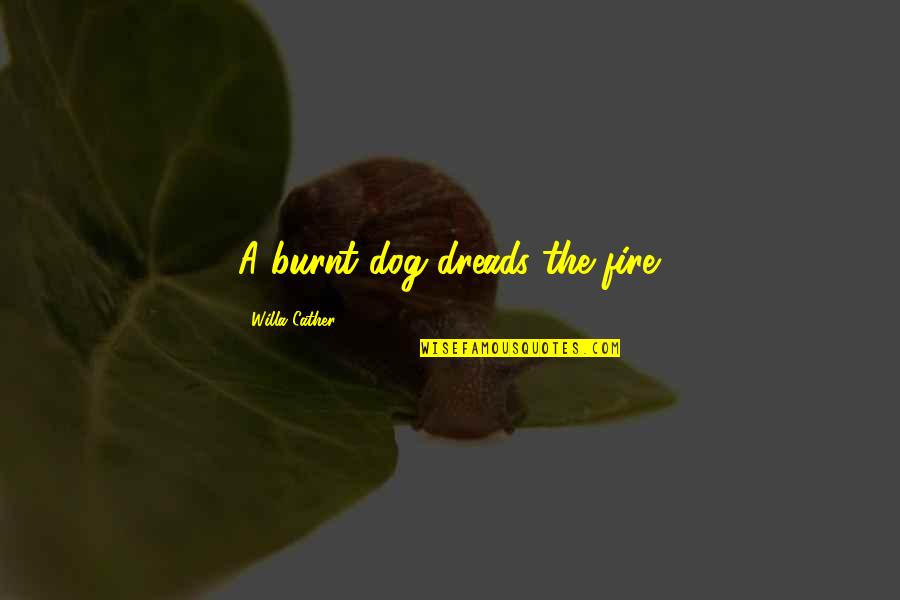 Claudinette Jean Quotes By Willa Cather: A burnt dog dreads the fire. Claudinette Jean Quotes By Willa Cather: A burnt dog dreads the fire.
