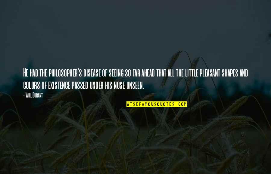 Claudius Galenus Quotes By Will Durant: He had the philosopher's disease of seeing so
