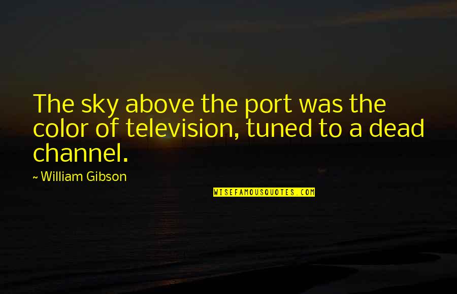 Clavos De Olor Quotes By William Gibson: The sky above the port was the color