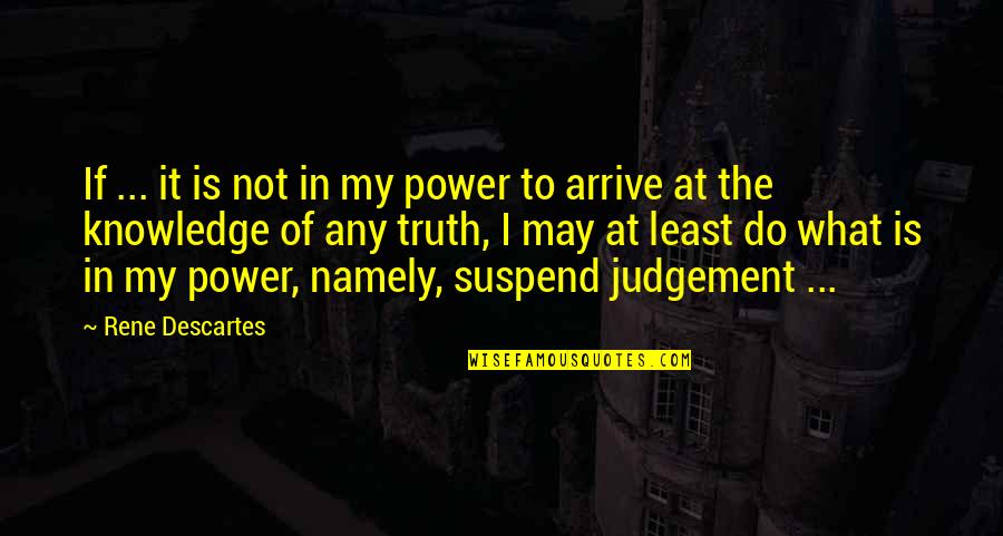 Clawback Policies Quotes By Rene Descartes: If ... it is not in my power