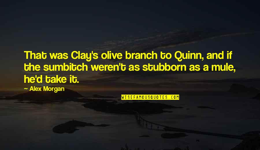 Clay's Quotes By Alex Morgan: That was Clay's olive branch to Quinn, and