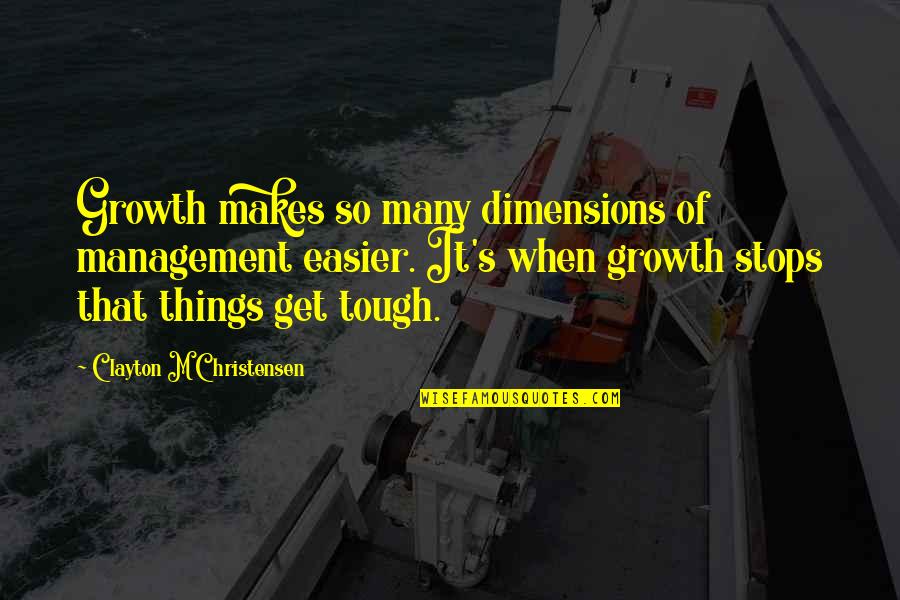 Clayton Christensen Quotes By Clayton M Christensen: Growth makes so many dimensions of management easier.