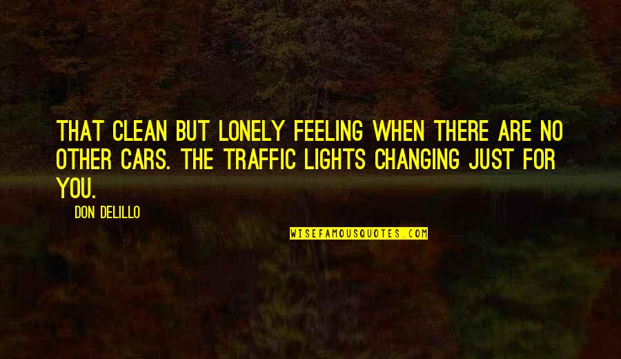 Clean Cars Quotes By Don DeLillo: That clean but lonely feeling when there are