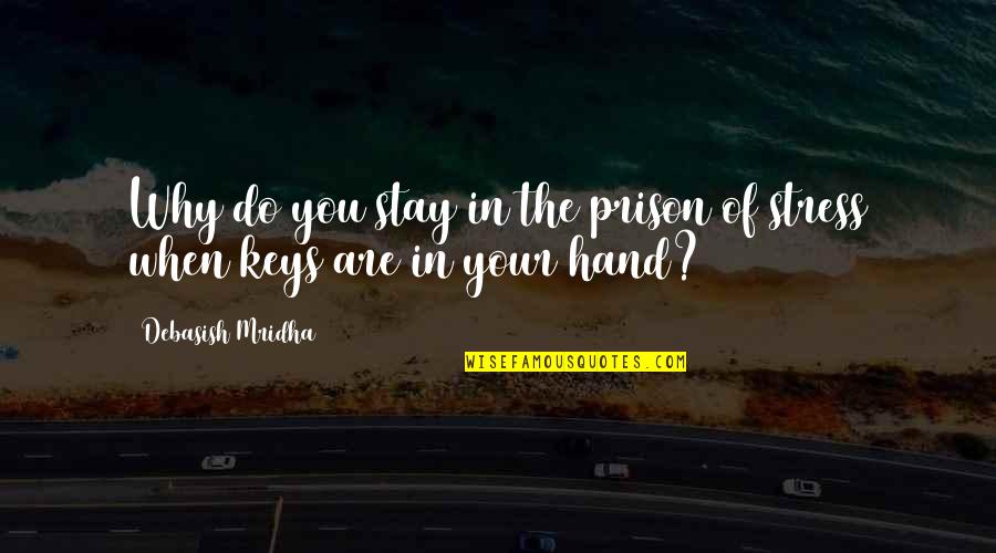 Clean Clothes Quotes By Debasish Mridha: Why do you stay in the prison of