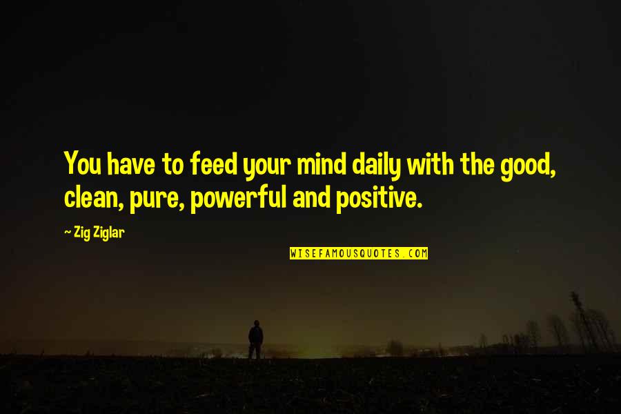 Clean My Mind Quotes By Zig Ziglar: You have to feed your mind daily with