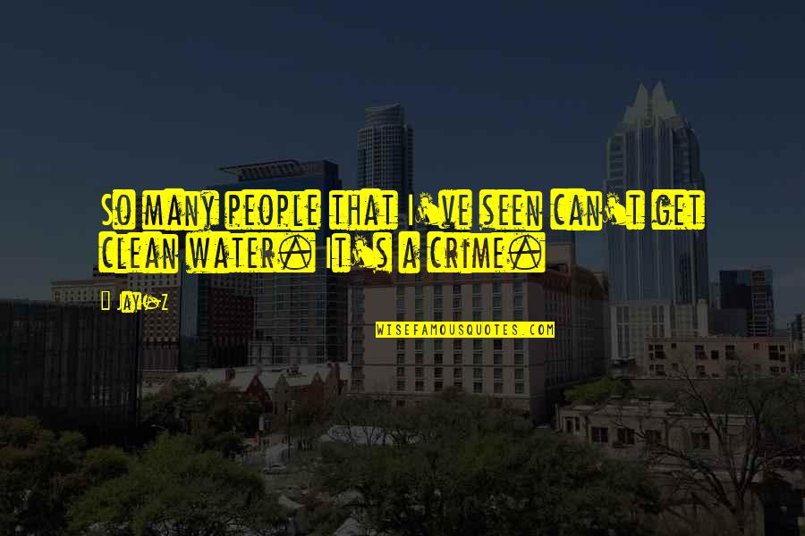 Clean Water Quotes By Jay-Z: So many people that I've seen can't get