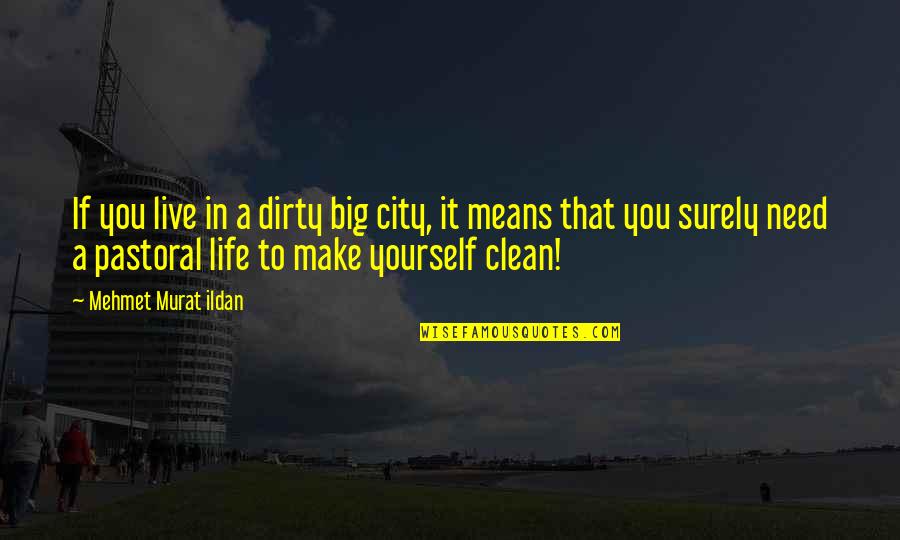 Clean Yourself Quotes By Mehmet Murat Ildan: If you live in a dirty big city,