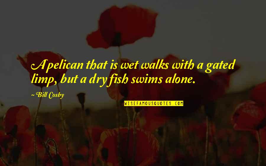 Cleanly Upholstery Quotes By Bill Cosby: A pelican that is wet walks with a