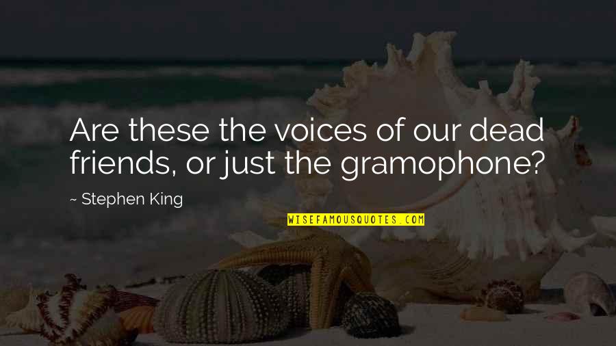Cleanse The Soul Quotes By Stephen King: Are these the voices of our dead friends,