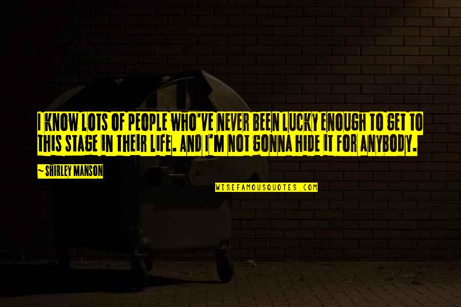 Cleaving Quotes By Shirley Manson: I know lots of people who've never been Cleaving Quotes By Shirley Manson: I know lots of people who've never been