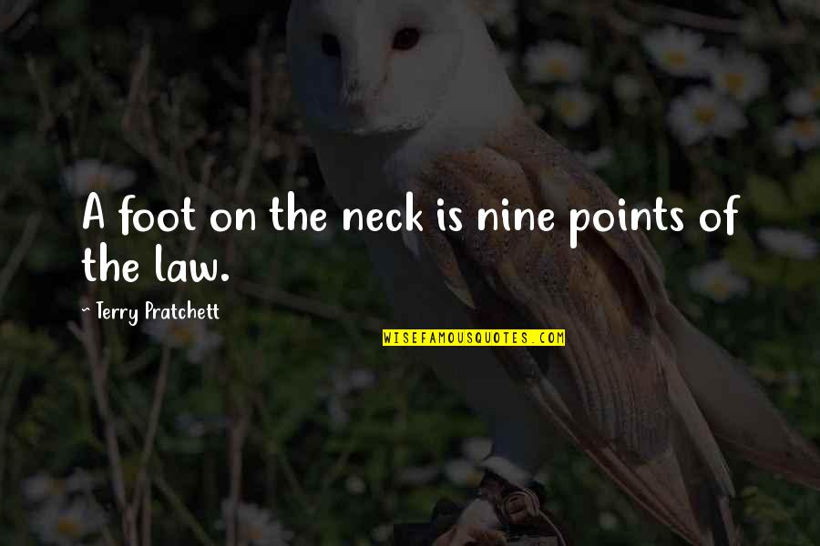 Cleavon Little Wikipedia Quotes By Terry Pratchett: A foot on the neck is nine points