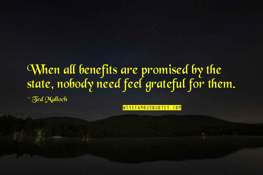 Clegane The Mountain Quotes By Ted Malloch: When all benefits are promised by the state,