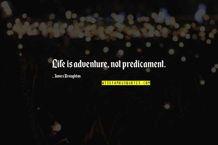 Cleofe Ramoran Quotes By James Broughton: Life is adventure, not predicament. Cleofe Ramoran Quotes By James Broughton: Life is adventure, not predicament.