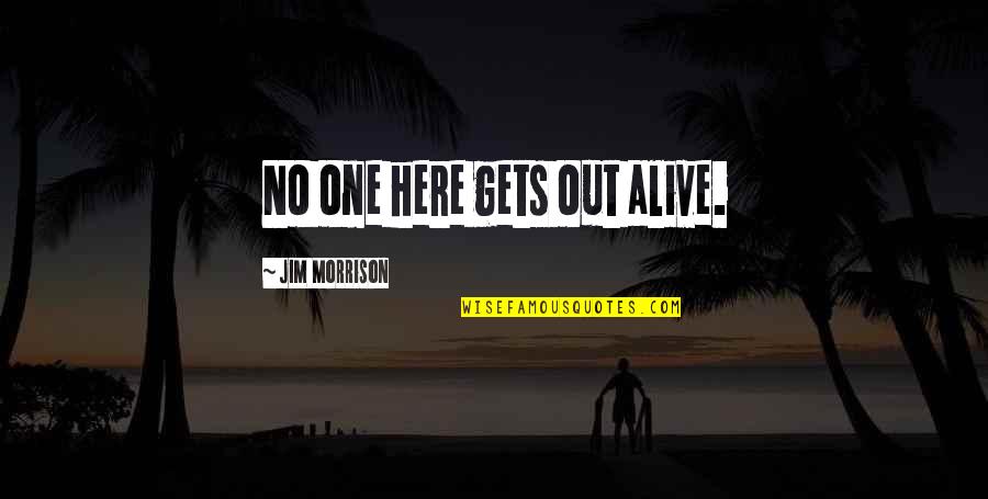 Cleopatra And Caesar Love Quotes By Jim Morrison: No one here gets out alive. Cleopatra And Caesar Love Quotes By Jim Morrison: No one here gets out alive.