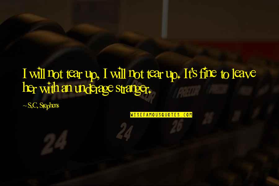 Cleopatraa Quotes By S.C. Stephens: I will not tear up, I will not Cleopatraa Quotes By S.C. Stephens: I will not tear up, I will not
