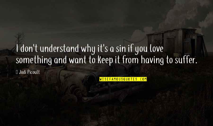 Clericalist Quotes By Jodi Picoult: I don't understand why it's a sin if