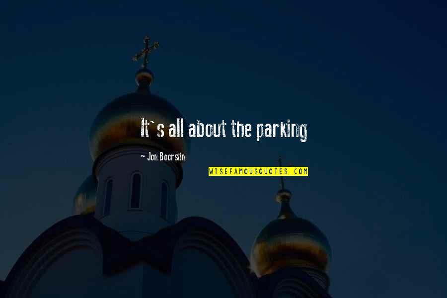 Cleveland Show Hurricane Quotes By Jon Boorstin: It's all about the parking