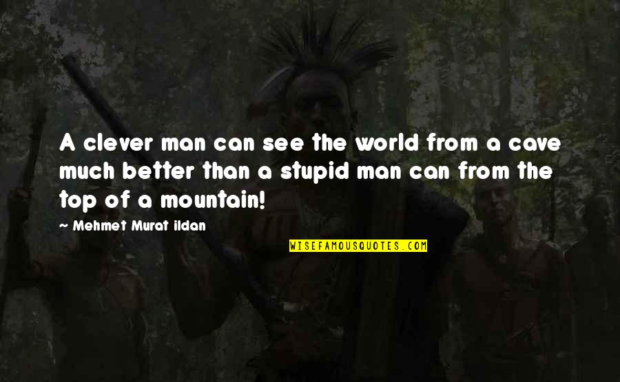 Clever And Stupid Quotes By Mehmet Murat Ildan: A clever man can see the world from