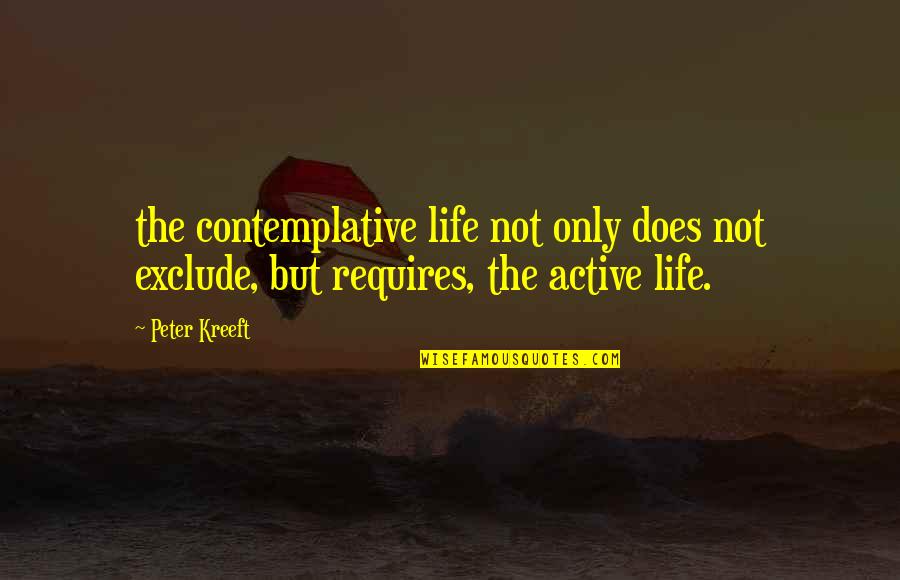 Clever Band Aid Quotes By Peter Kreeft: the contemplative life not only does not exclude,