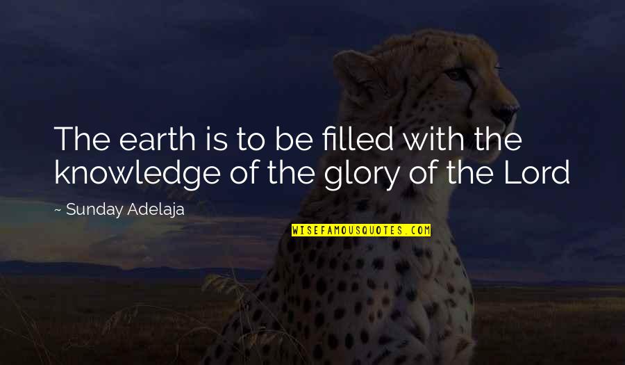 Clever Bourbon Quotes By Sunday Adelaja: The earth is to be filled with the