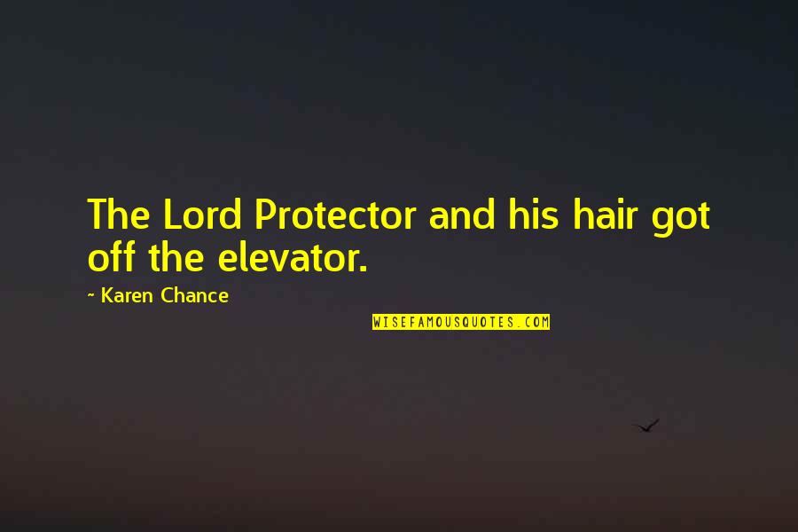 Clever Inventory Quotes By Karen Chance: The Lord Protector and his hair got off