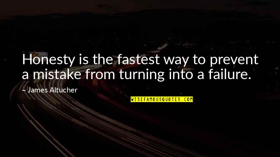 Clever Mind Quotes By James Altucher: Honesty is the fastest way to prevent a