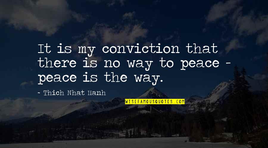 Clever Ninja Quotes By Thich Nhat Hanh: It is my conviction that there is no