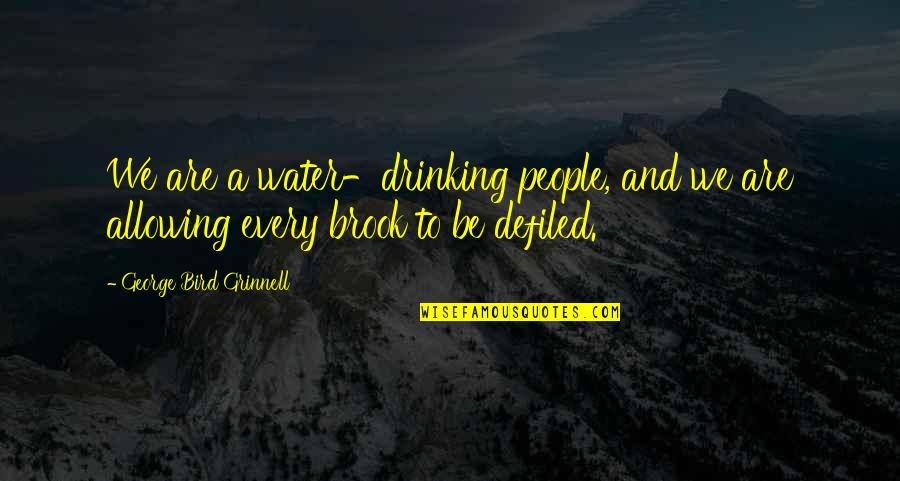 Clever Skydiving Quotes By George Bird Grinnell: We are a water-drinking people, and we are