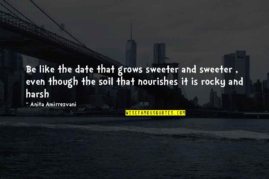 Cliche Came Out Of Its Cage Quotes By Anita Amirrezvani: Be like the date that grows sweeter and Cliche Came Out Of Its Cage Quotes By Anita Amirrezvani: Be like the date that grows sweeter and