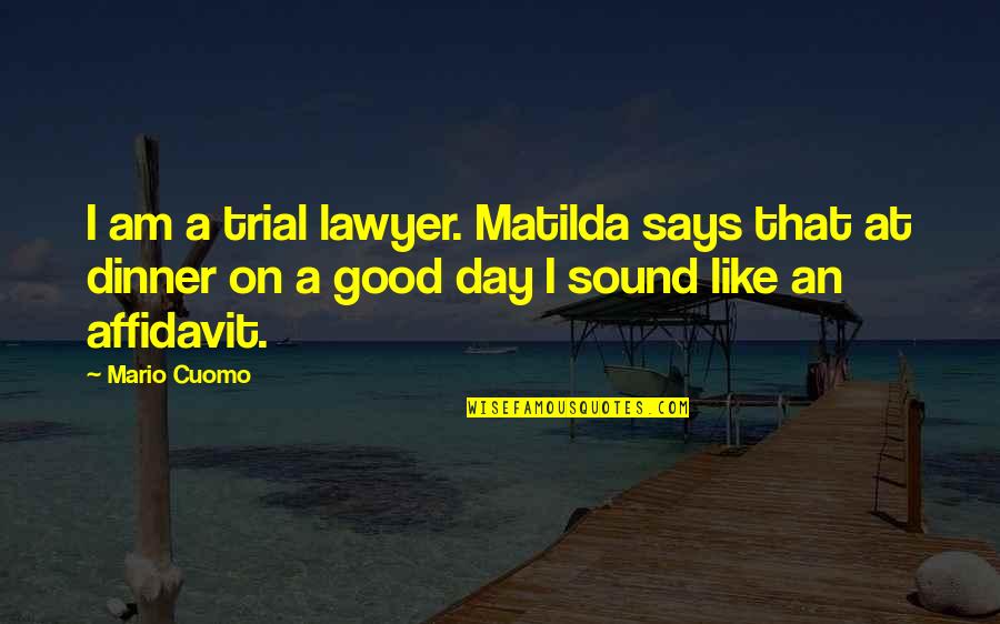 Clickhole Nihilism Quotes By Mario Cuomo: I am a trial lawyer. Matilda says that