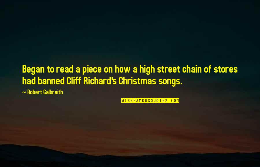 Cliff Richard Quotes By Robert Galbraith: Began to read a piece on how a Cliff Richard Quotes By Robert Galbraith: Began to read a piece on how a