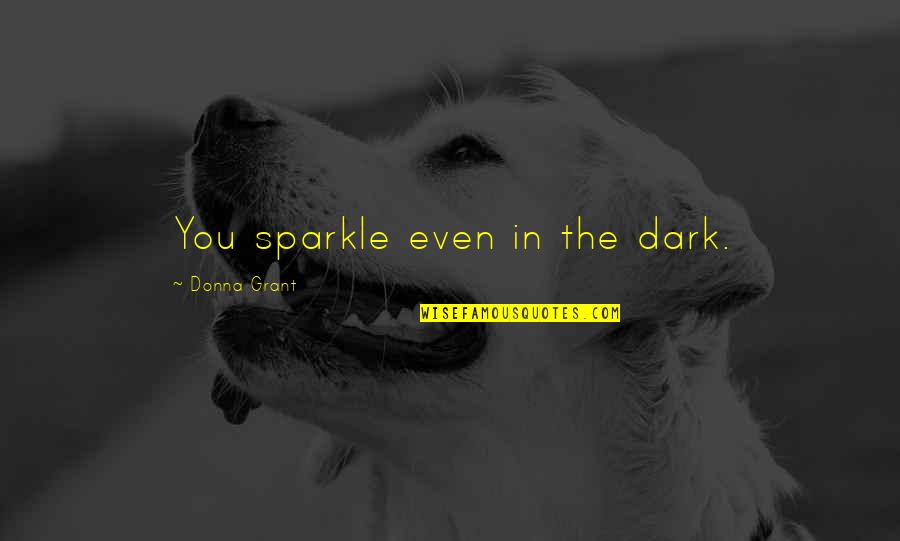 Cliffhanger Quotes By Donna Grant: You sparkle even in the dark.