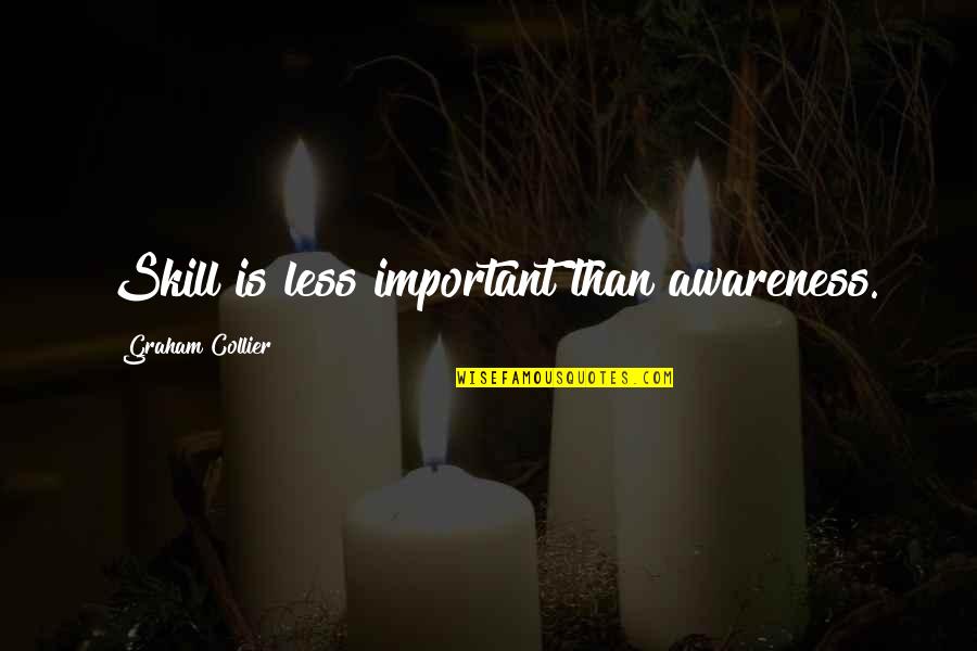 Clifford Possum Quotes By Graham Collier: Skill is less important than awareness. Clifford Possum Quotes By Graham Collier: Skill is less important than awareness.