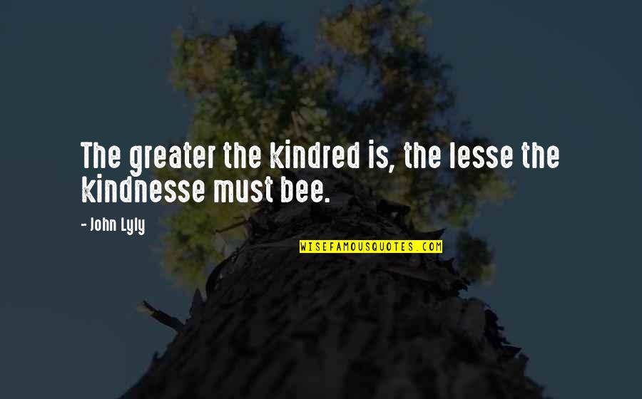 Climates Quotes By John Lyly: The greater the kindred is, the lesse the