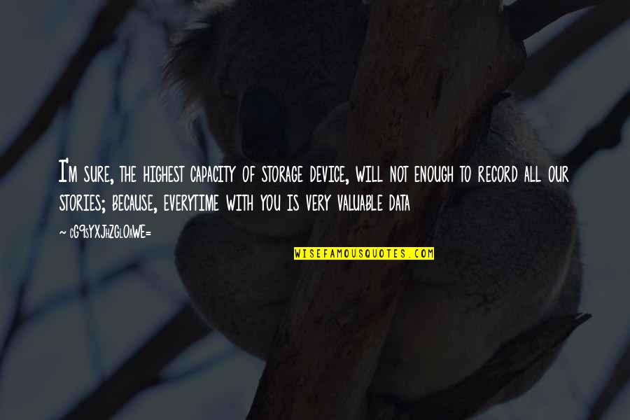 Climaxed My Soul Quotes By CG9sYXJhZGl0aWE=: I'm sure, the highest capacity of storage device, Climaxed My Soul Quotes By CG9sYXJhZGl0aWE=: I'm sure, the highest capacity of storage device,