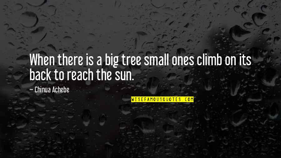 Climb A Tree Quotes By Chinua Achebe: When there is a big tree small ones