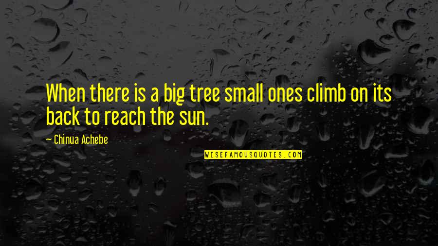 Climb'd Quotes By Chinua Achebe: When there is a big tree small ones