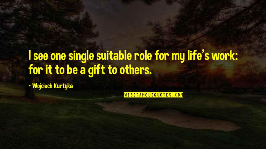 Climbing Up In Life Quotes By Wojciech Kurtyka: I see one single suitable role for my