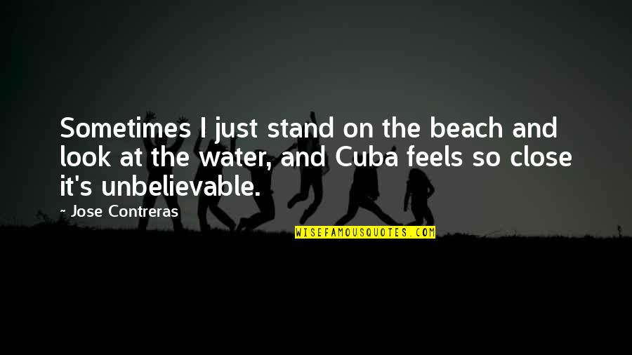 Cliniques Des Quotes By Jose Contreras: Sometimes I just stand on the beach and