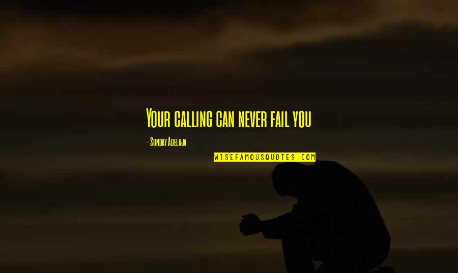Clint Eastwood Heartbreak Ridge Quotes By Sunday Adelaja: Your calling can never fail you Clint Eastwood Heartbreak Ridge Quotes By Sunday Adelaja: Your calling can never fail you