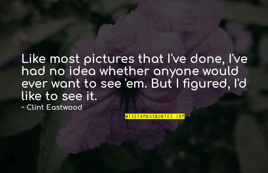 Clint Eastwood Pictures With Quotes By Clint Eastwood: Like most pictures that I've done, I've had