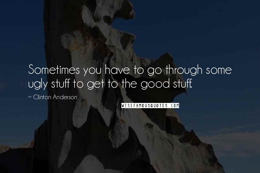 Clinton Anderson quotes: Sometimes you have to go through some ugly stuff to get to the good stuff.
