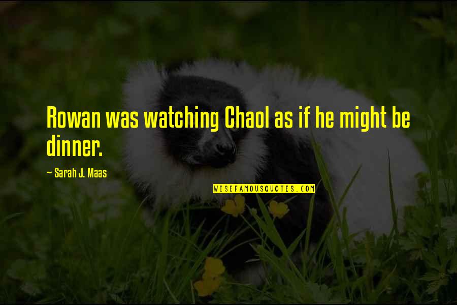 Clintons Presidency Quotes By Sarah J. Maas: Rowan was watching Chaol as if he might